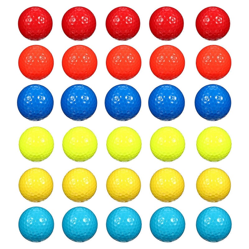 30Pcs Assorted Color Rubber Golf Balls For Practice Training Sessions Use 1.6X1.6X1.6in Quality