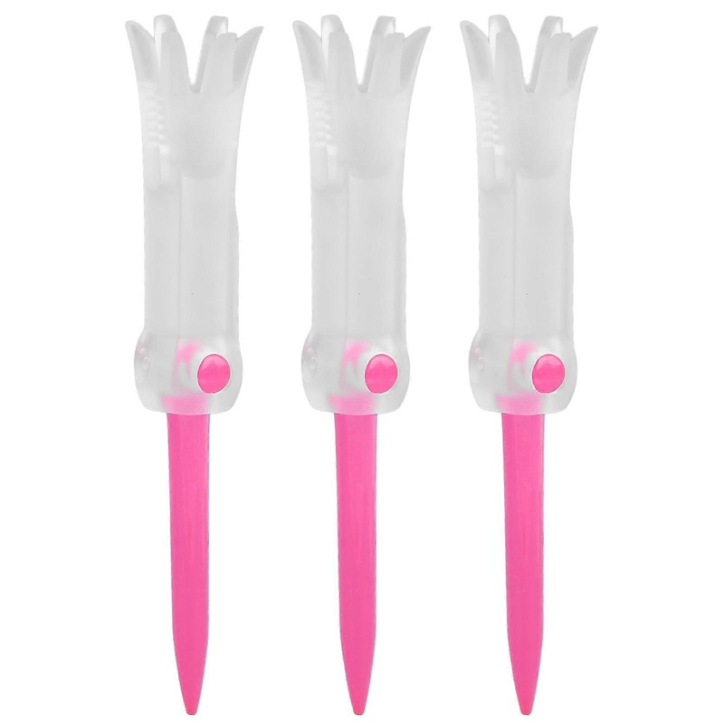Foldable Training Golf Tee Anti Flying Rotatable Practice Accessories Ball Studs for GolfPink