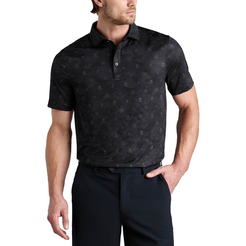 G/Fore Icon Camo Tech Jersey Golf Polo Shirt – Onyx