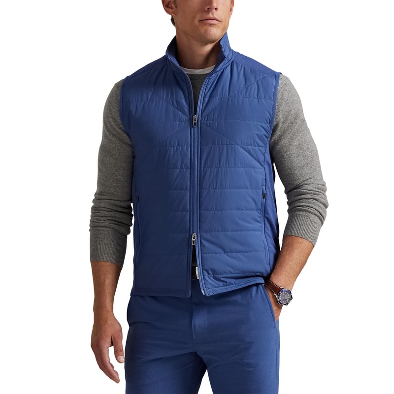 RLX Ralph Lauren Performance Wool Full Zip Golf Vest – Old Royal