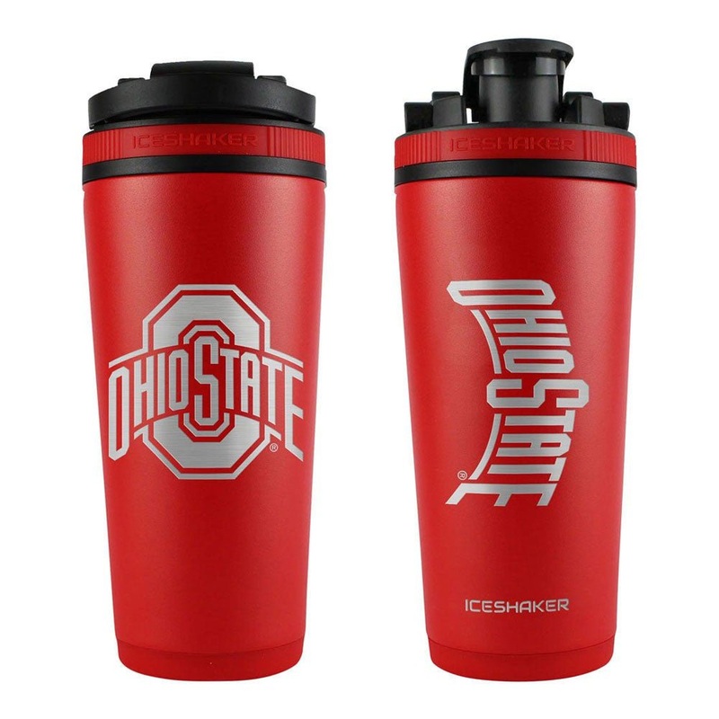 WinCraft NCAA Ohio State Buckeyes Stainless Steel Ice Shaker – 26 oz