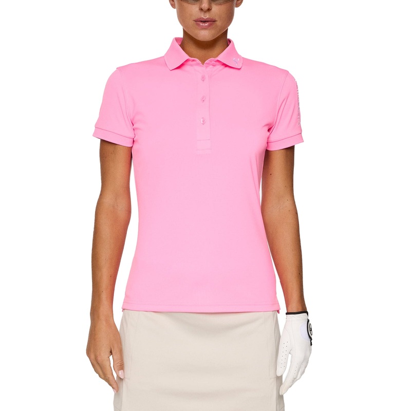 J.Lindeberg Women’s Tour Tech Golf Polo Shirt – Eosine Pink