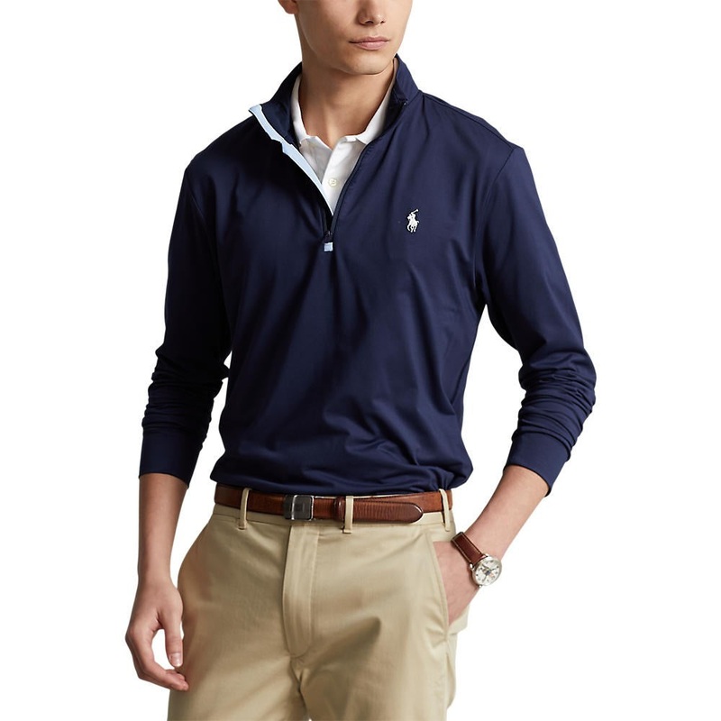 Polo Performance Ralph Lauren Half Zip Peached Jersey – French Navy