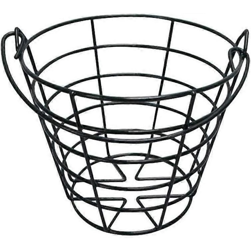 Stainless Metal Golf Basket Golf ball Container Ball Bucket, Holds 50 balls.