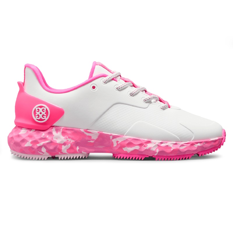 G/Fore Women’s Camo Sole MG4+ Golf Shoes – Snow/Knockout Pink