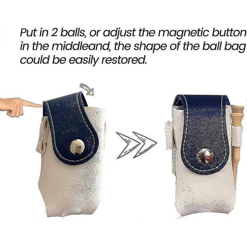 Golf Ball Bag Portable Golf Ball Case Waist Holder Bag Hook Clip Holding Balls Tees Storage Pouch