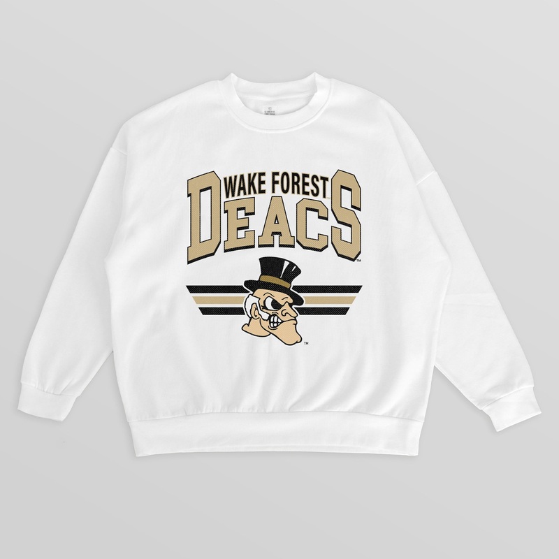 WAKE FOREST DEMON DEACONS SWIFT STRIKE PREMIUM FLEECE DROP SHOULDER CREWNECK PULLOVER