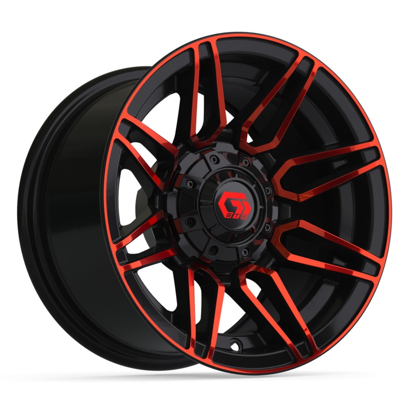 12 GTW Stealth Gloss Black with Red Face Wheel