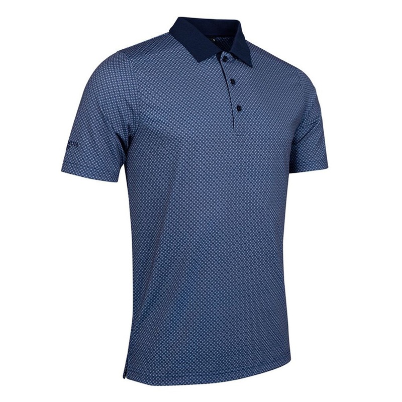 Glenmuir Gullane Performance Polo Golf Shirt – Light Grey/ Navy