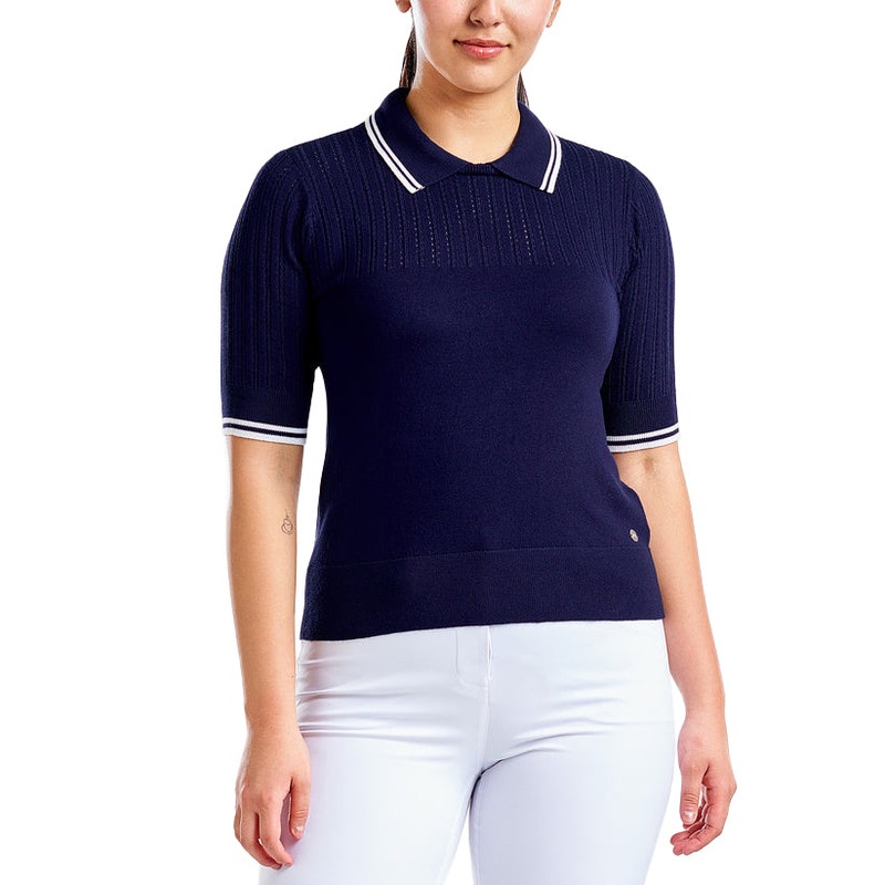 Nivo Women’s Vy Sweater Golf Polo Shirt – Navy