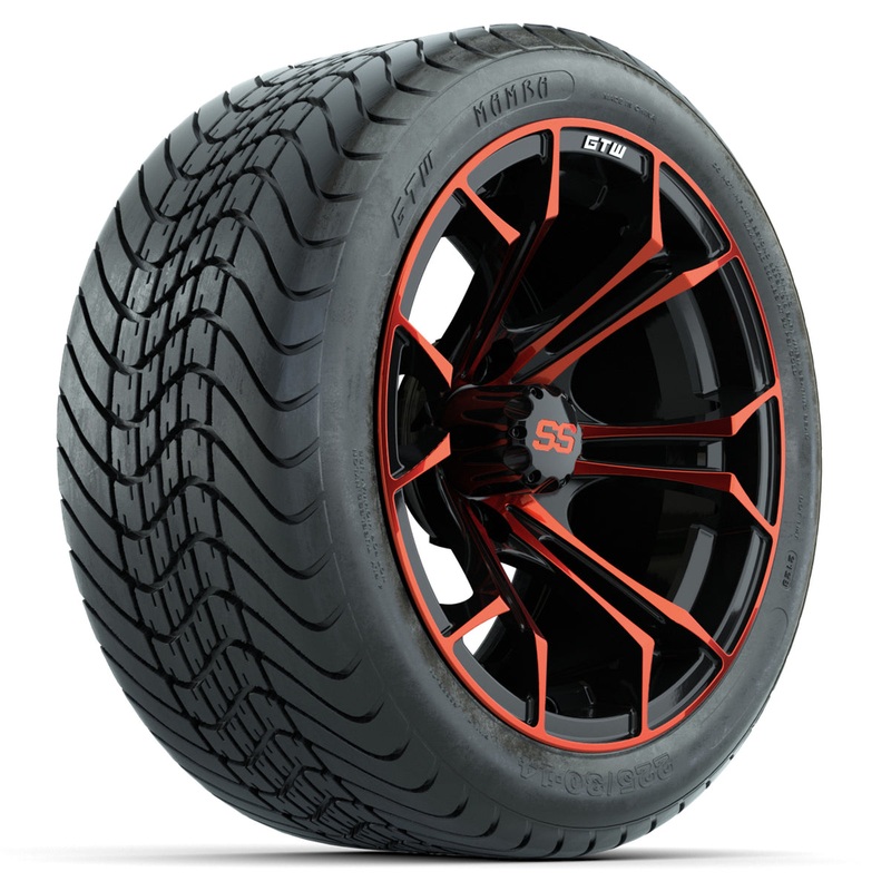 Set of (4) 14 in GTW Spyder Wheels with 225/30-14 Mamba Street Tires PN# A19-695
