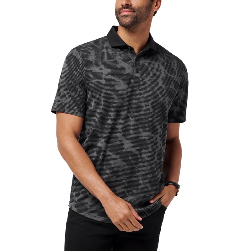 Travis Mathew Study Abroad Golf Polo Shirt  – Black