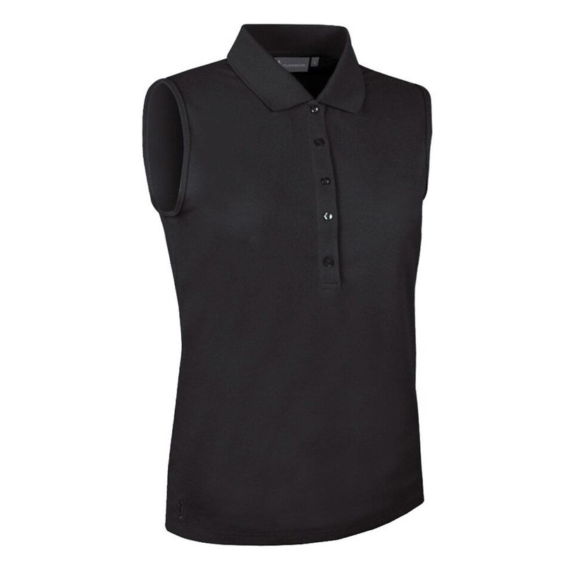Glenmuir Women’s Jenna Sleeveless Golf Shirt – Black