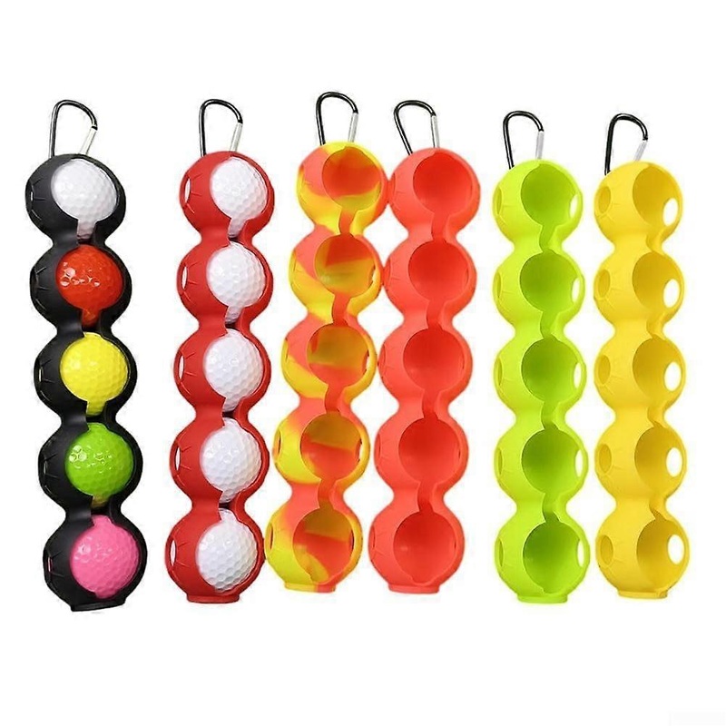 Golf Ball Carrier Silicone Holder For Two Balls – Effortless On-Course Carry Black