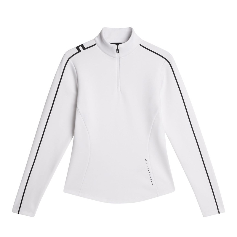 J.Lindeberg Women’s Nefe Quarter Zip Golf Mid Layer – White