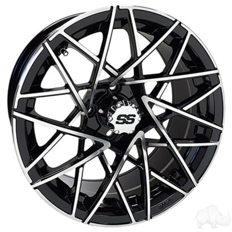 RHOX RX395, Machined Gloss Black, 15×7 ET-25