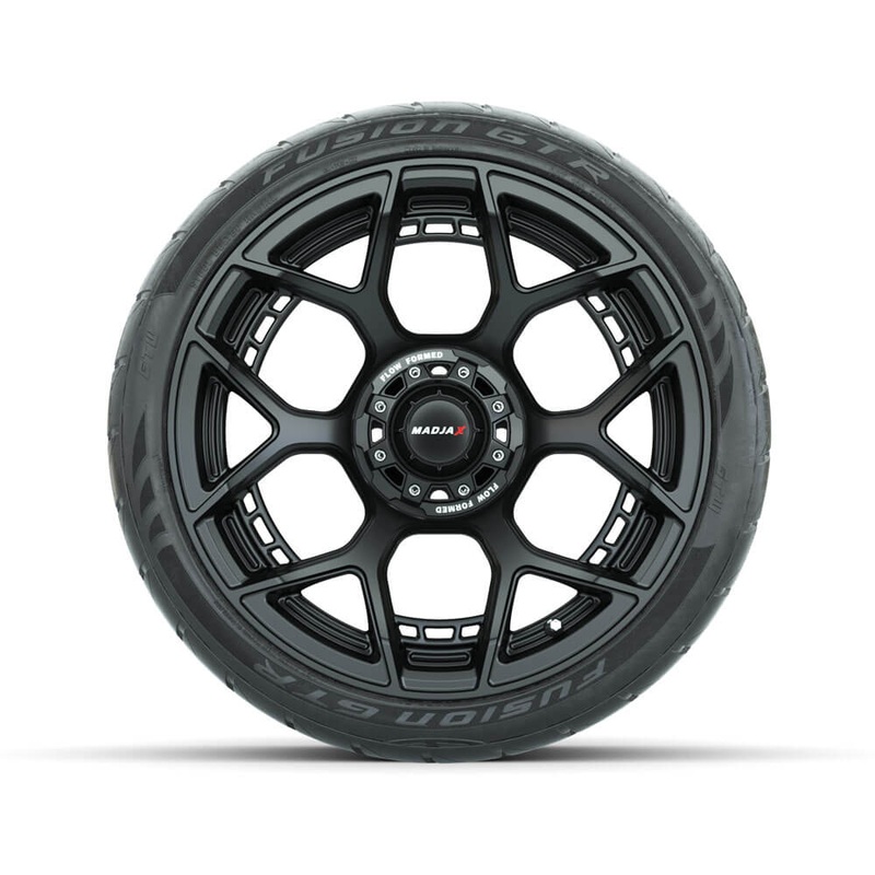 Set of (4) 15 MadJax Flow Form Evolution Matte Black Wheels with GTW Fusion GTR Street Tires PN# A19-418