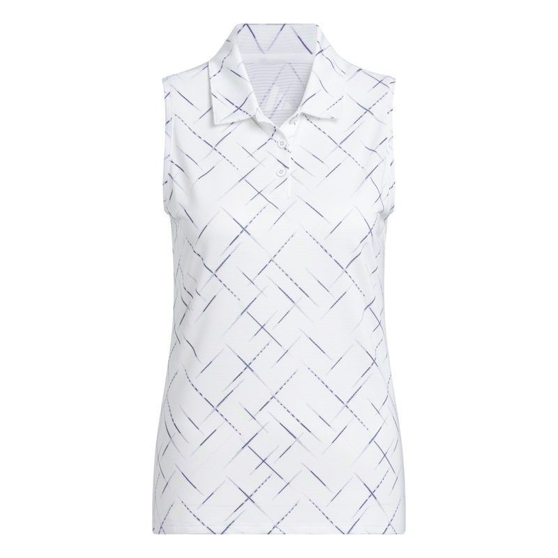 W ULTC SL PRT POLO|White|Pink|XS|S|M|L