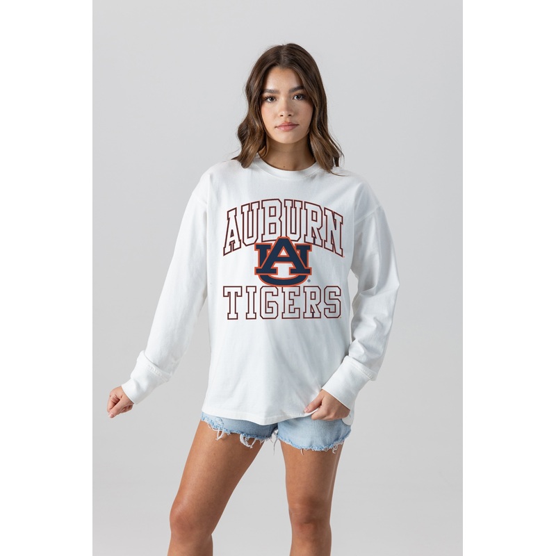AUBURN TIGERS Mind Games Oversized Long-Sleeve Tee