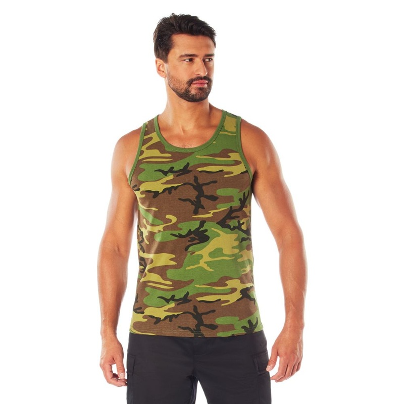 Rothco Men’s Camo Tank Top|Woodland Camo|Tiger Stripe Camo|3XL|XXL