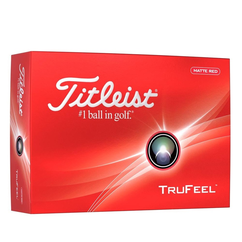 Titleist TruFeel Golf Balls – Matte Red – 2024